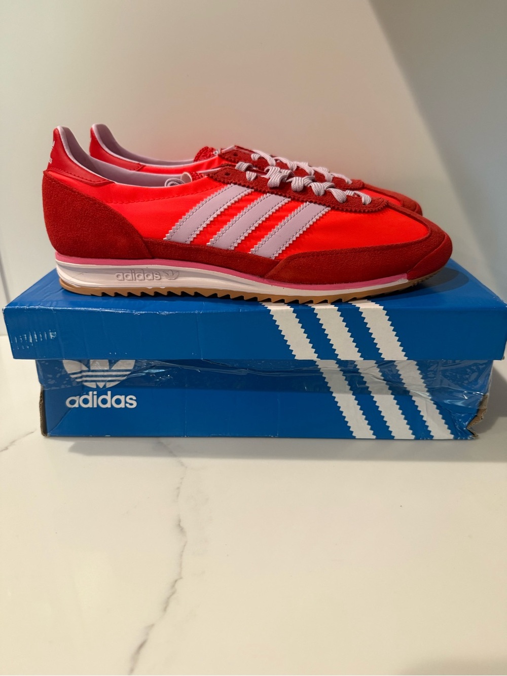 New adidas Women’s Red Sneakers size 9 - Picture 2 of 10